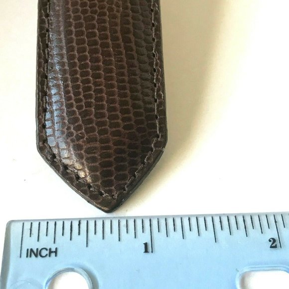 Vintage Portfolio Brown Leather Belt Cowgirl Crocodile Womens Size S M  Made USA - Picture 9 of 11